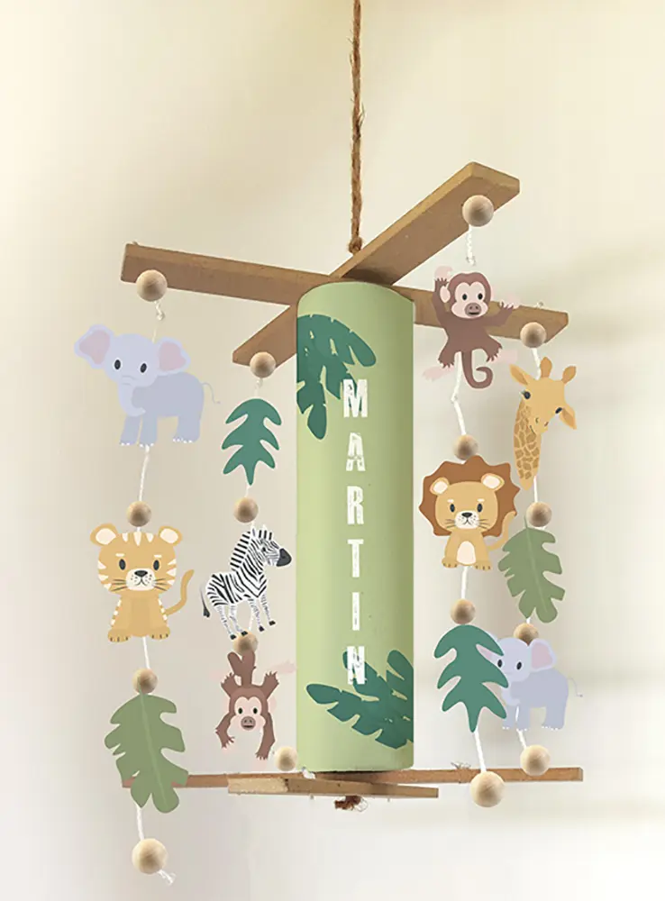 DIY mobile thème safari Boutique Bébé Ligne Soins Jouets Articles Maison