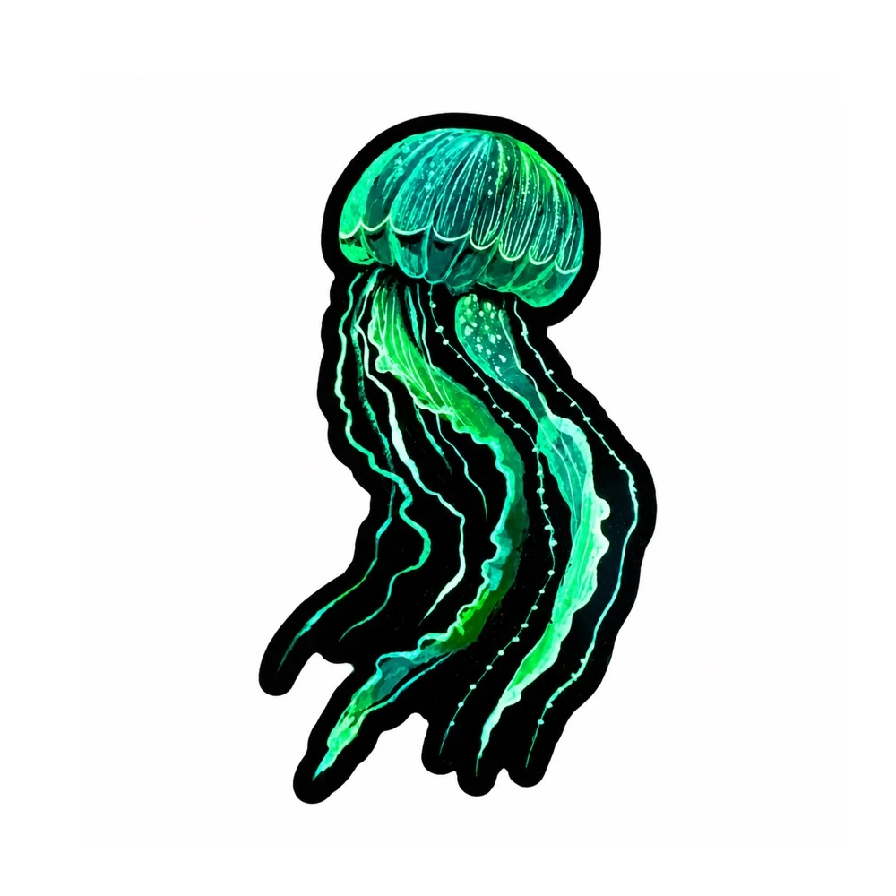 Sticker Méduse Bioluminescente - Organisation de conseils la maison avec des solutions de rangement