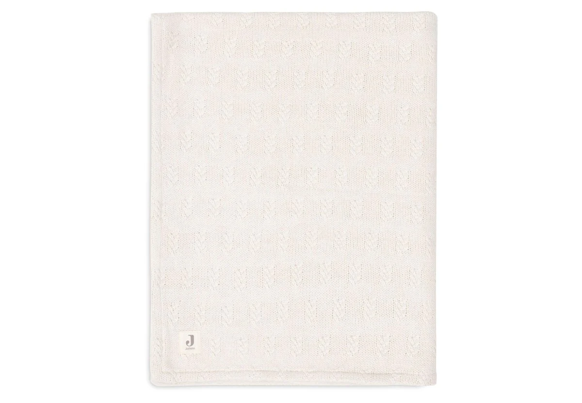 Jollein Couverture de berceau en tricot Naturelle de grain Avoine/Velours 75X100Cm - E-shop mondial – Produits durables, modernes et accessibles partout