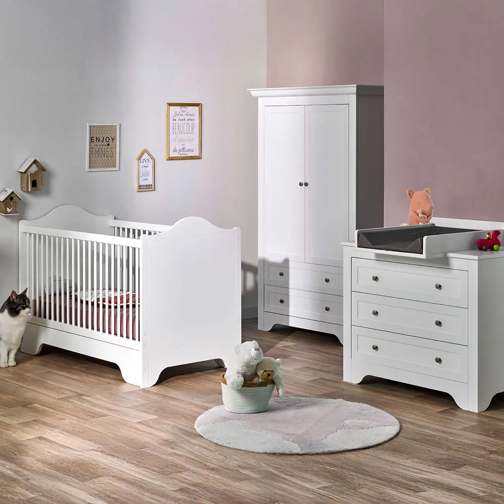 Chambre complète élégante et mobilier blanc SELECT - Boutique Bébé en Ligne jeu : Soins, Jouets et Articles Maison