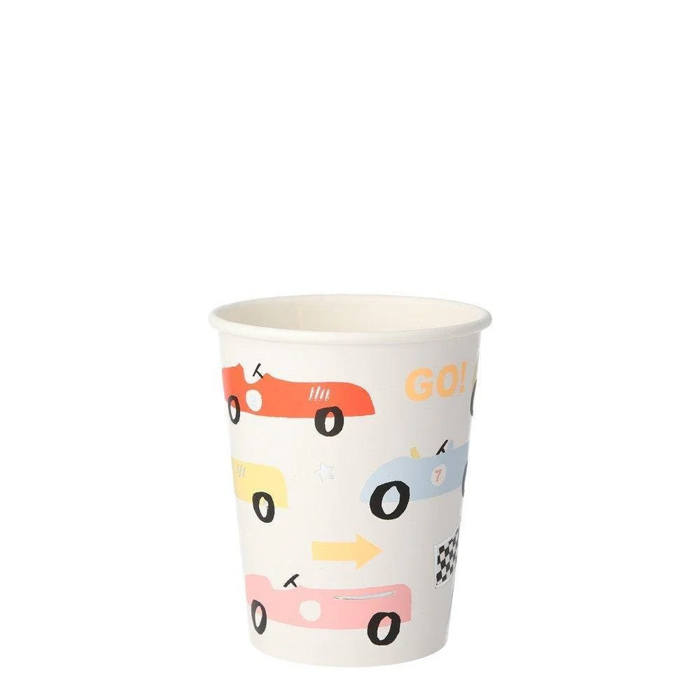 Meri Meri - charge Ensemble de 8 Gobelets - Voiture de Course||Meri Meri - Set of 8 Cups - Race Car - Boutique Bébé en Ligne : Soins, Jouets et Articles Maison
