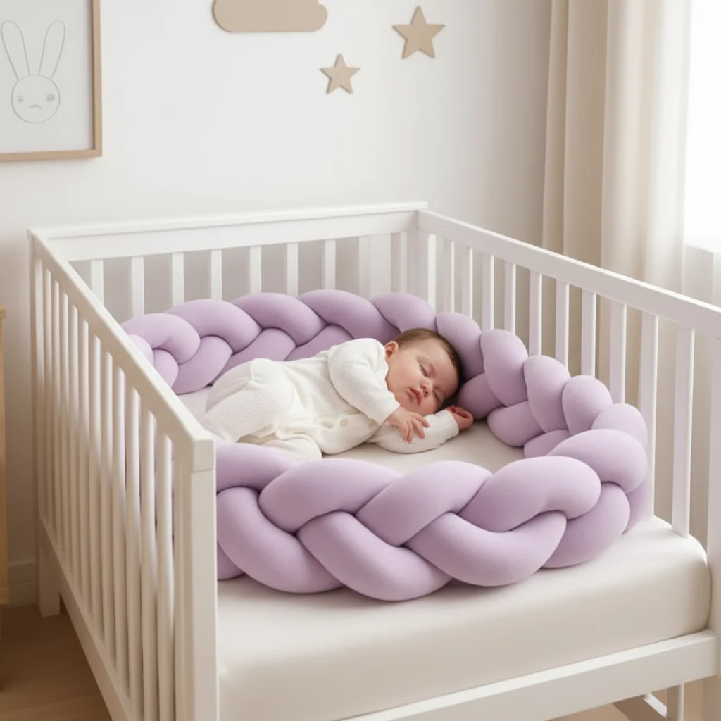 Tour de lit bébé fille | Parme - Boutique Maman & Bébé – Produits Essentiels au Quotidien - coton bio tour lit bébé fille amp produit
