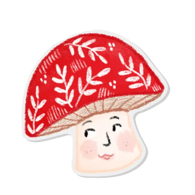 Sticker Champignon Fleuri - Organisation de la maison avec des solutions de rangement - Rangement cuisine