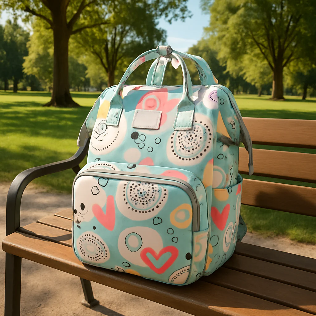 Sac à langer fille | pres du coeur - Boutique Bébé en Ligne : Soins, Jouets et Articles Maison Sac À Langer Avec Accessoires - Cerise & Capucine - La Grande Récré