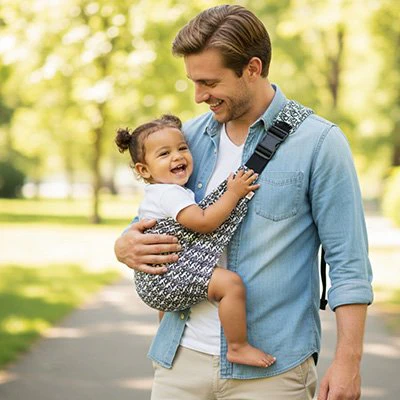 Écharpe de portage | Confort Sécurisé - Boutique Bébé en Ligne : Soins, Jouets et Articles Maison Porte-bébé hybride Boba Bliss Sea Mist - Portage dès 0-18 mois