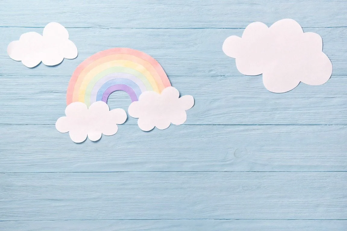 Peinture murale Arc-en-ciel et nuages - Saldi Straordinari – Offerte Speciali Disponibili Adesso Nuage au dessus de la mer Peinture de Irina Bondar