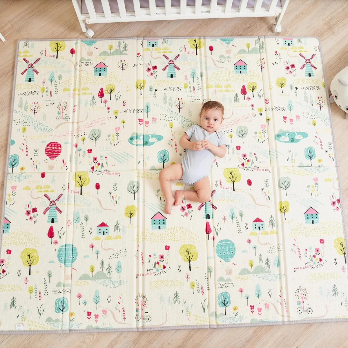 Tapis d’éveil Montessori XXL développement sensoriel bébé Vins Rouges Harmonieux Occasion