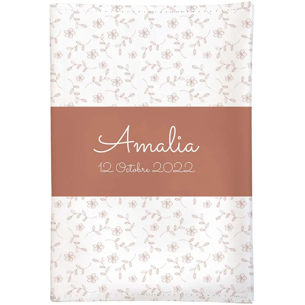 Protège carnet de santé ramage de fleurs terracotta - Boutique Bébé en Ligne : Soins, Jouets et Articles Maison - {'count': 1, 'name': 'Modèle'}