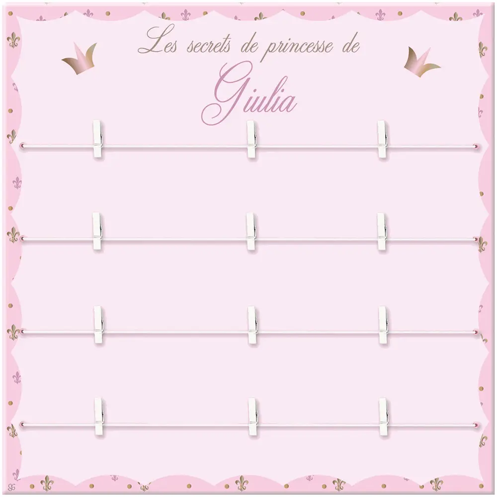 Décoration princesse pour chambre fille – Pêle-mêle personnalisé - Boutique Bébé en Ligne : Soins, Jouets et Articles Maison - comment aménager décoration chambre fille personnalisé ligne soin jouet article