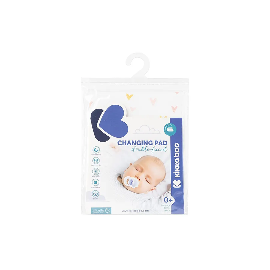Kikkaboo Tapis à langer double face jersey/éponge 40/60 Cœurs - ​Boulangerie-Pâtisserie | Pain au Levain & Viennoiseries​ Tapis lavable rond Puffy love nude de Lorena Canals