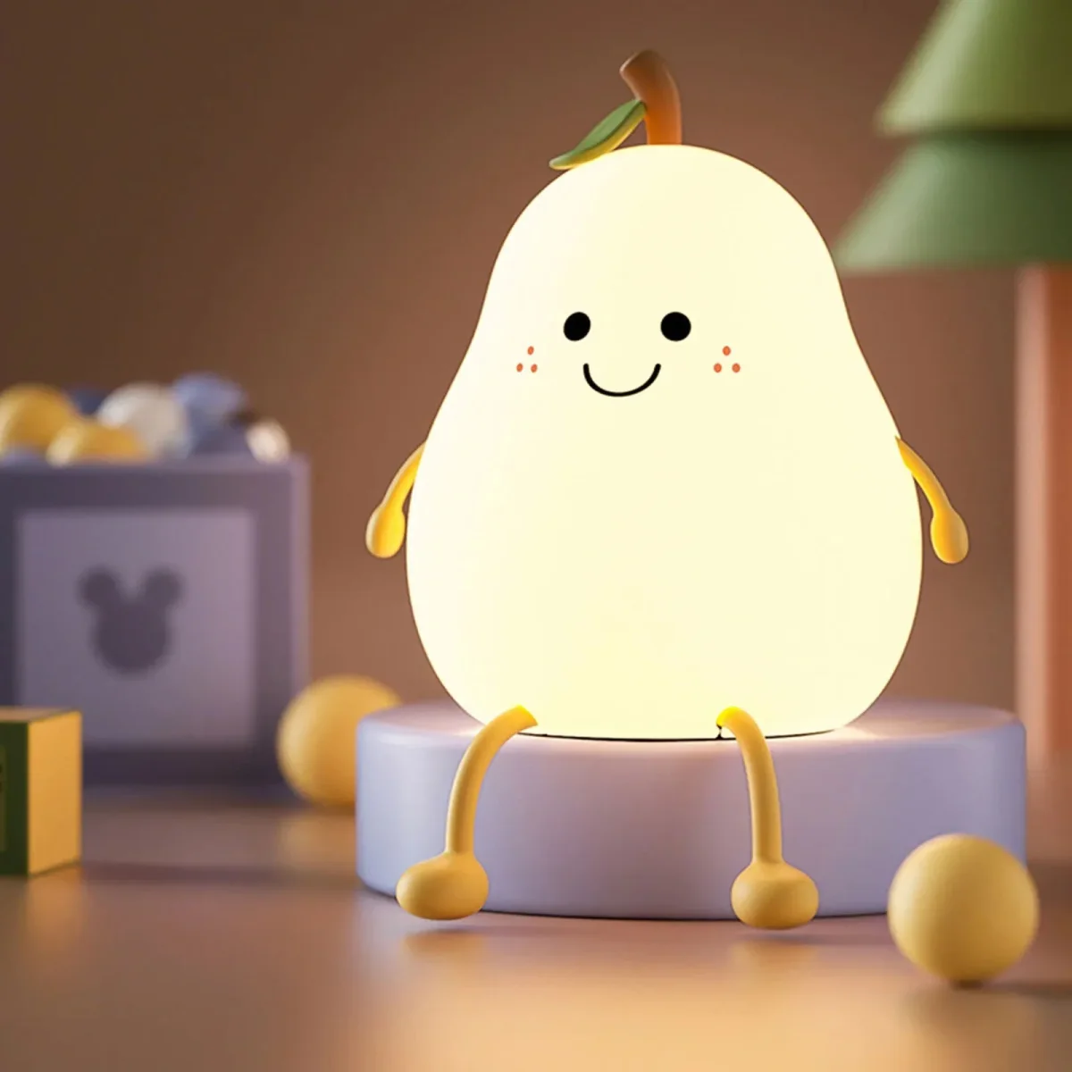 Veilleuse bébé | poire - Boutique Bébé en Ligne : Soins, Jouets et Articles Maison - Jouet dentition