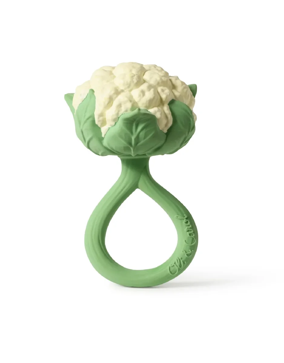 Hochet de dentition - Chou-fleur - Oli & Carol - Boutique Maman & Brosse Bébé – Produits Essentiels au Quotidien
