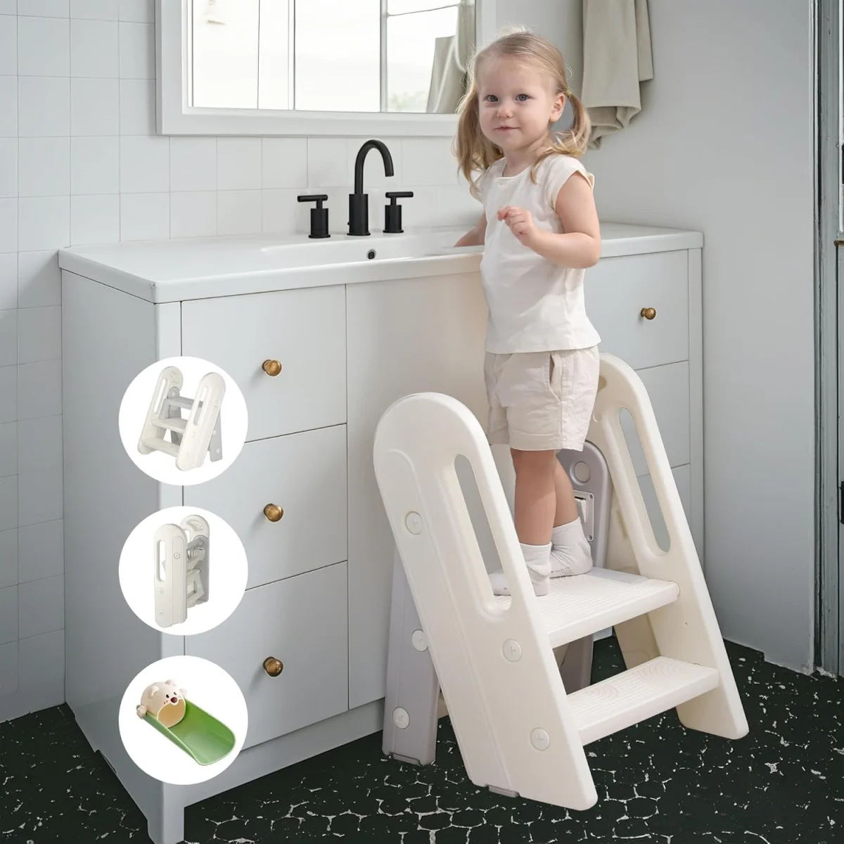 Marche pied montessori pliable réglable enfants Vins Rouges Harmonieux Occasion