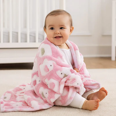 Couverture bébé douce moumoute | Éléphant 4 Saisons - Boutique Maman & Bébé – Produits Essentiels au Quotidien