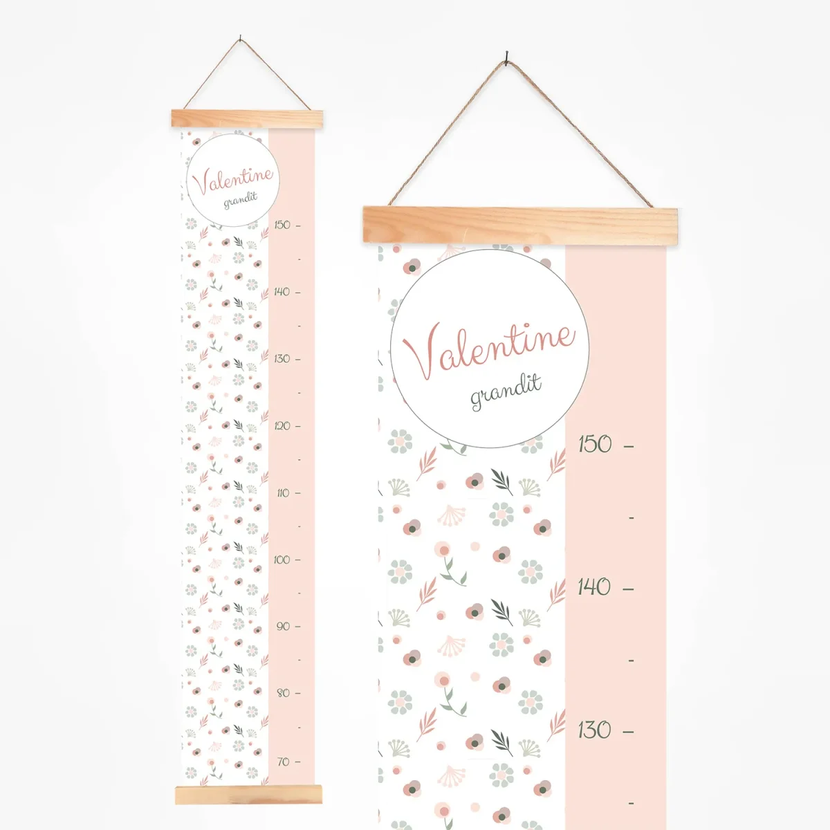 Toise fille tissu motif bohème Boutique Bébé Ligne Soins Jouets Articles Maison