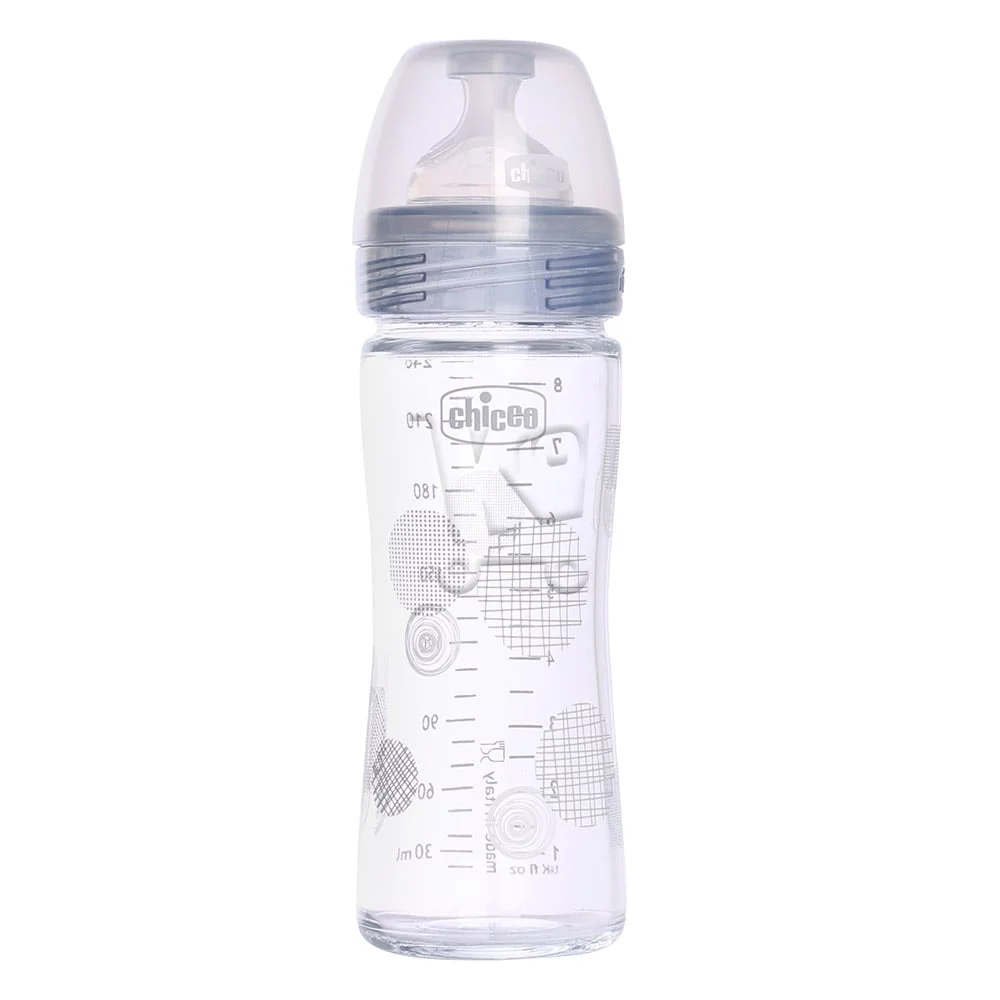 Chicco Biberon Verre Tétine Silicone Flux Lent Neutre Vins Rouges Harmonieux Occasion