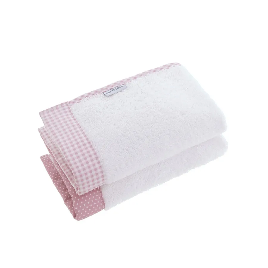Cambrass Coffret 2 serviette de bain vichy 25x35x1cm rose - Édition Limitée – L’Art de la Table Française en Promotion ! Coffrets linge de bain | Poropango