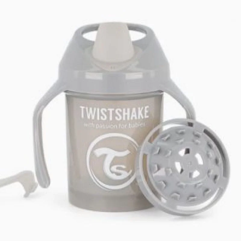 TWISTSHAKE TASSE BEC ANTIFUITES BPA CAPUCHON 4M+ Gris ​Boulangerie Pâtisserie Pain Levain Viennoiseries