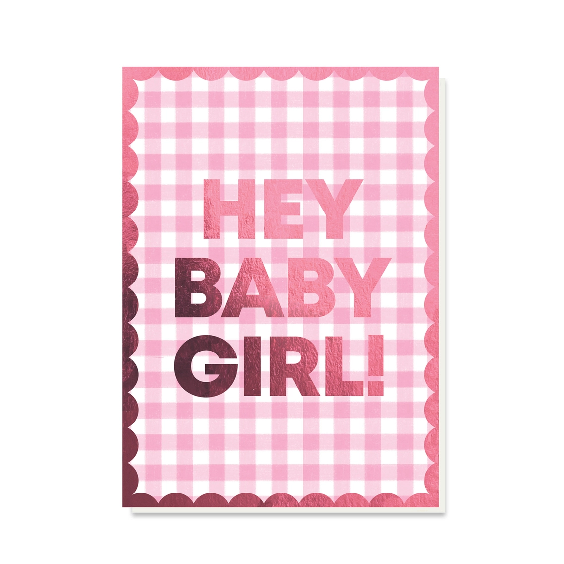 Carte de Naissance Baby Girl Vichy Rose - Organisation de la maison avec des solutions de rangement Carte de Remerciement Naissance La Maison du Bonheur | Echantillon offert