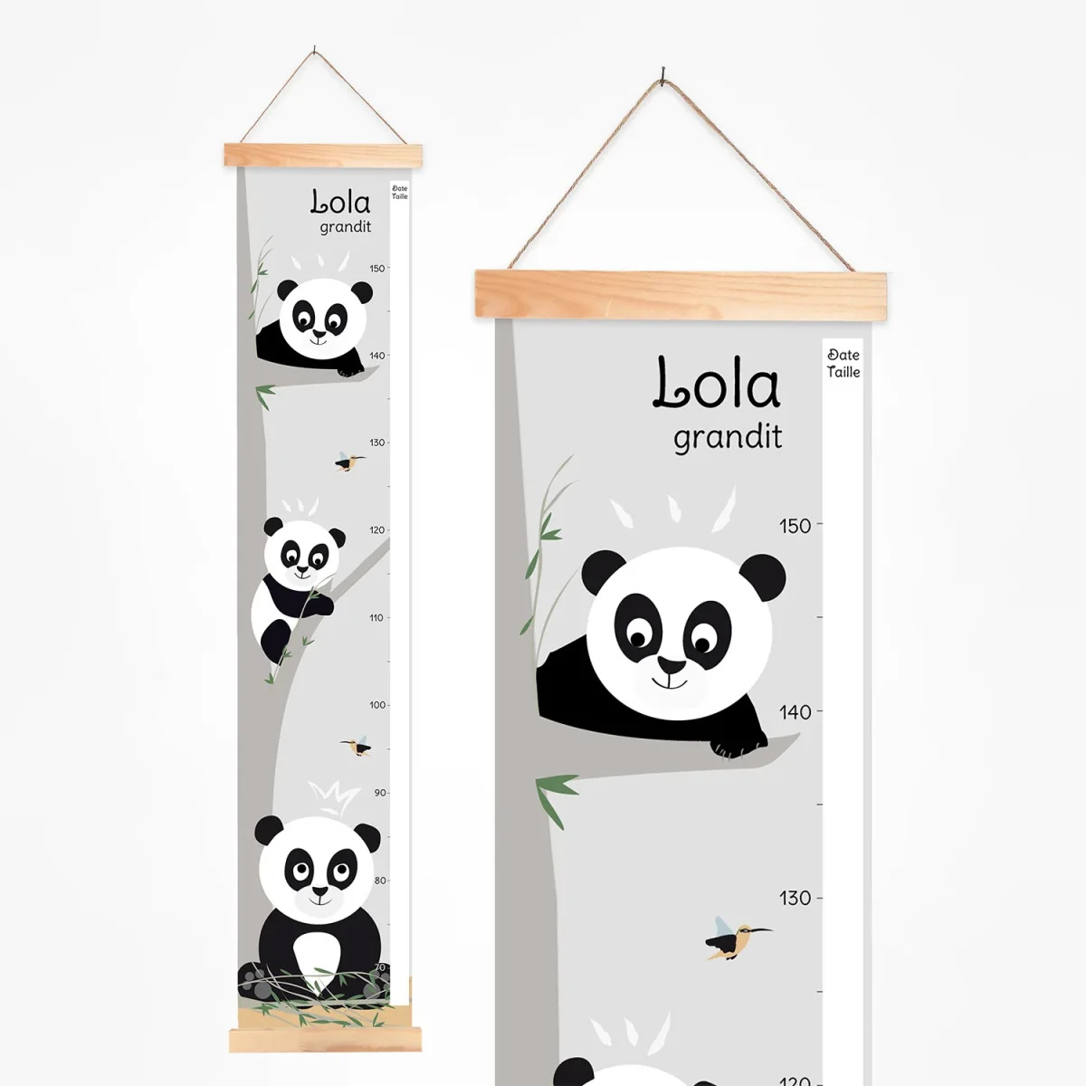 Toise bébé thème pandas Boutique Bébé Ligne Soins Jouets Articles Maison