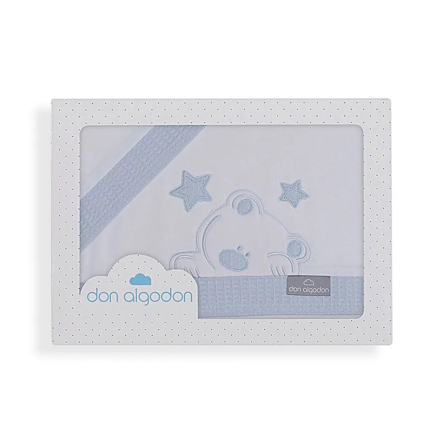 Interbaby Parure Lit 60X120 Drap Drap 120X60X12 Coussin 60X30 Bleu ​Boulangerie Pâtisserie Pain Levain Viennoiseries