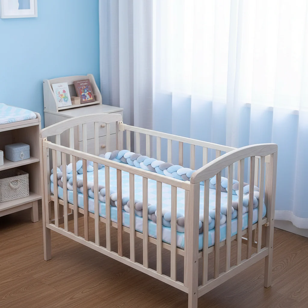 Tour de contente Lit Canaille Bleu Ciel | Protection Bébé Coton - Boutique Maman & Bébé – Produits Essentiels au Quotidien