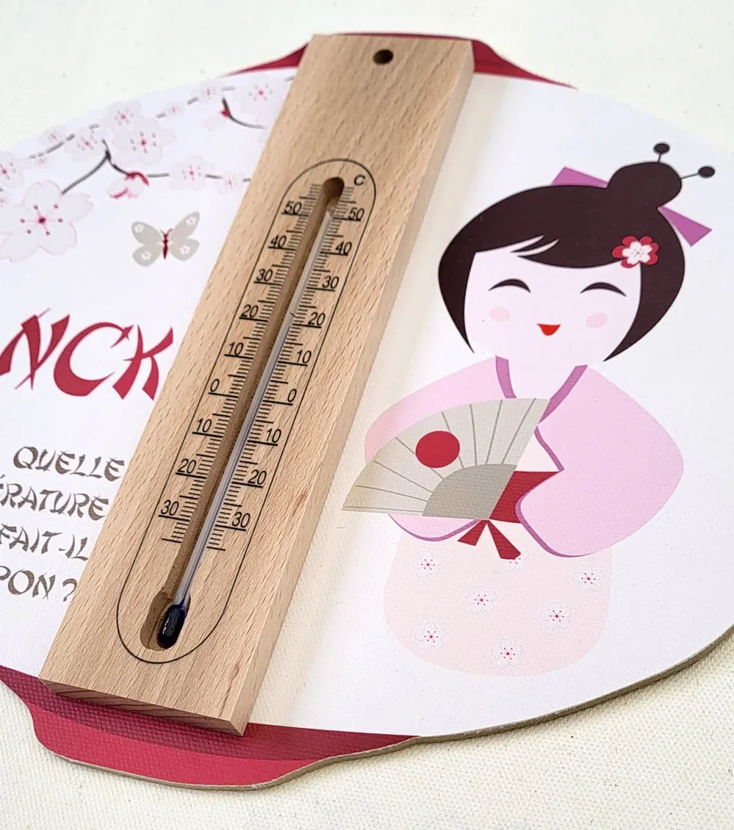 Thermomètre fille personnalisé et sa Poupées poupée kokeshi - Boutique Bébé en Ligne : Soins, Jouets et Articles Maison