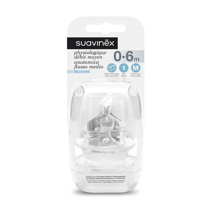Suavinex tetines Set De 2 Tétines Physiologique Débit Moyen En Silicone 0-6Mois - Vins Rouges Harmonieux pour Chaque Occasion