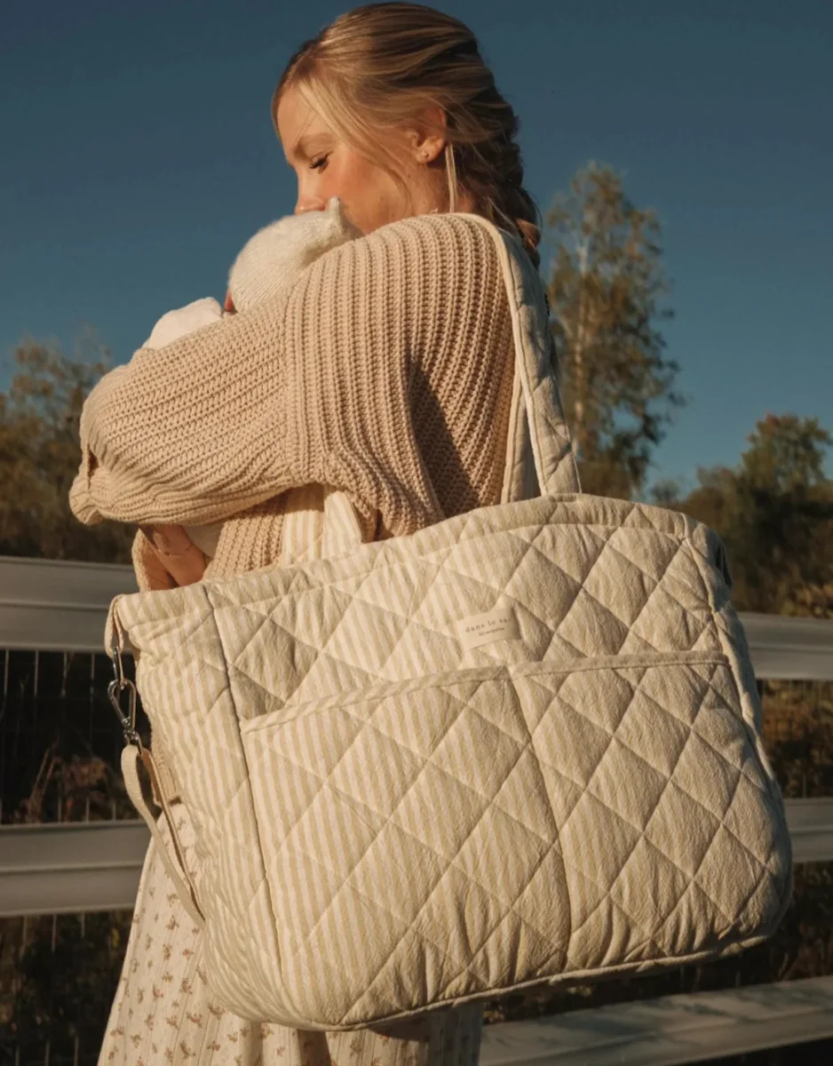 Sac couche Rayé jaune sac Boutique Maman Bébé Produits Essentiels Quotidien