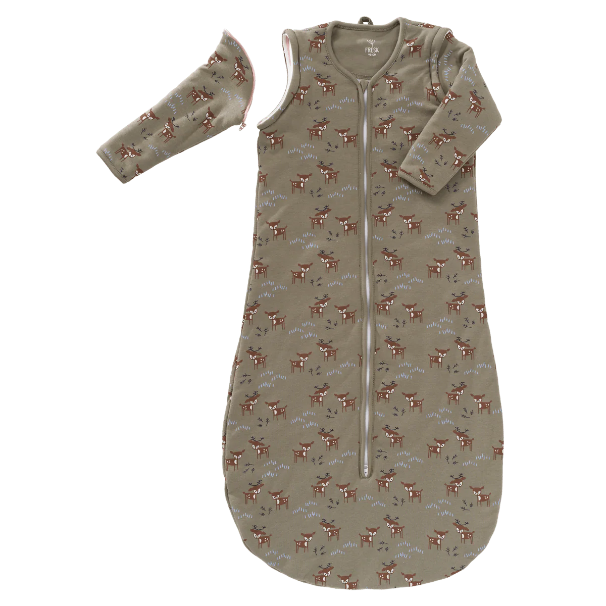 Fresk Sac de couchage pour bébé cerf avec manche détachable Olive 60cm - E-shop mondial – Produits durables, modernes et accessibles partout - {'count': 3, 'name': 'cerf'}