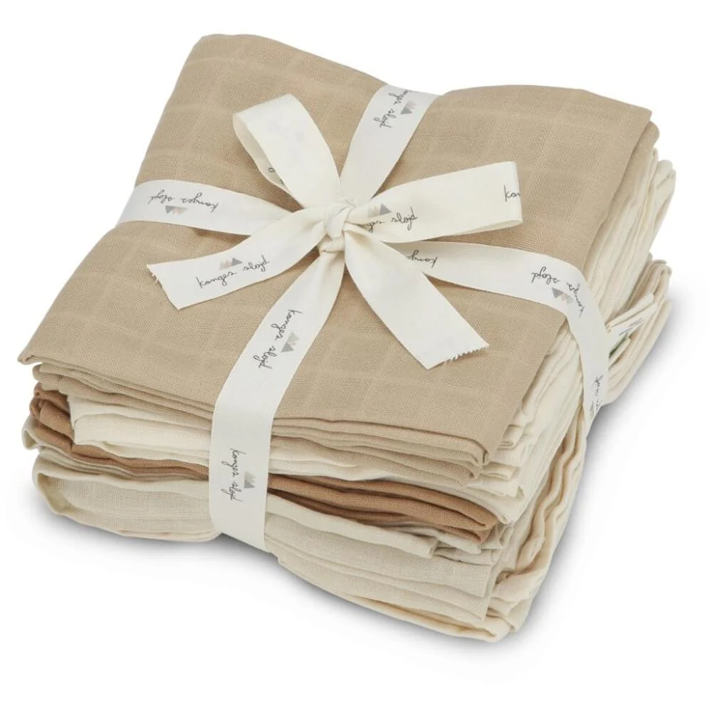 Konges Slojd - Ensemble de 10 Langes - Naturel||Konges Slojd - 10 Muslins - Neutral - Boutique Bébé en Ligne : Soins, Jouets et Articles Maison - {'count': 1, 'name': 'Sandy'}