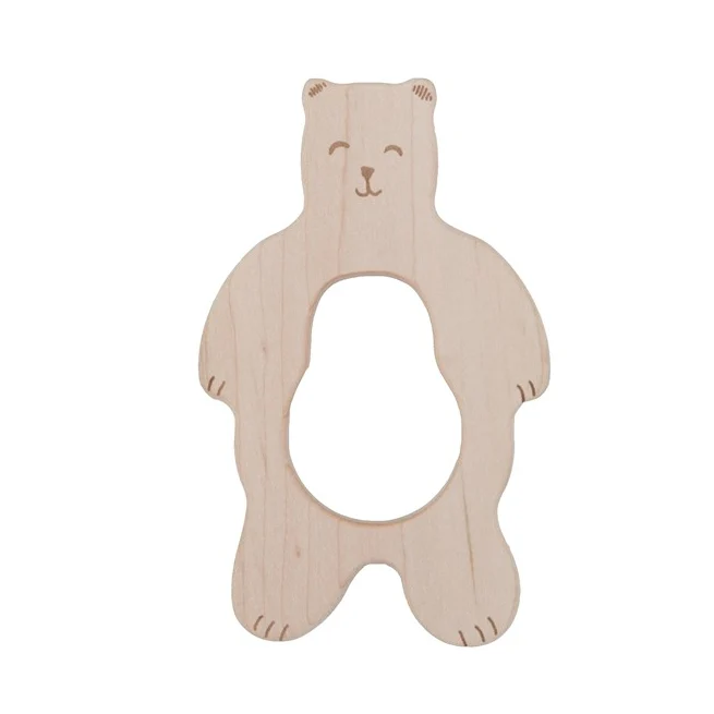 Wooden Story - Jouet de Dentition - Ours||Wooden Story - Teether - Smiley Bear - Boutique Bébé en Ligne : Soins, Jouets et Articles Maison - Baby care centre